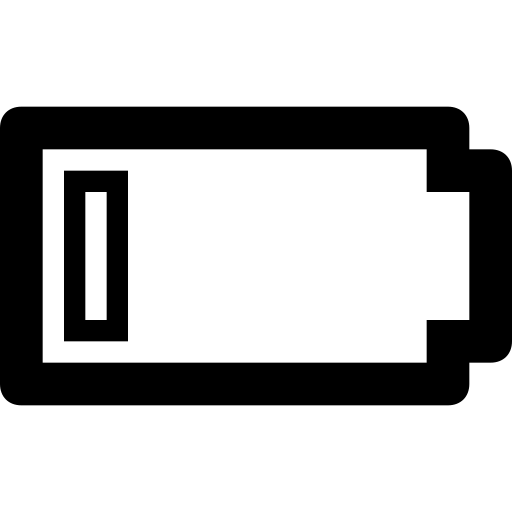 Battery, battery dead, battery low, multimedia icon